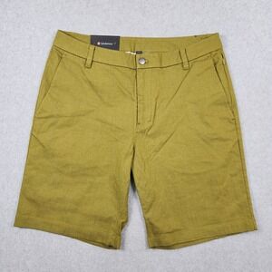 Lululemon Commission Shorts Mens 33 Green Juniper Stretch Canvas 9" Classic NEW